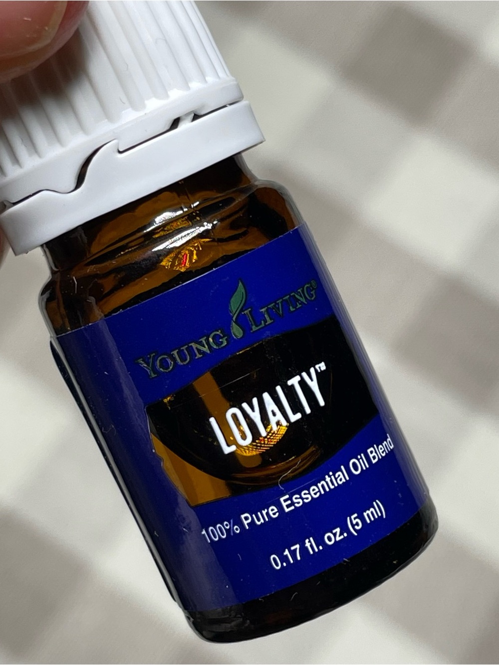 Young Living Loyalty Essential Oil Bottle — Blue and White